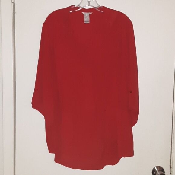 KEW 159 Red Blouse SIZE 10 - Picture 1 of 8